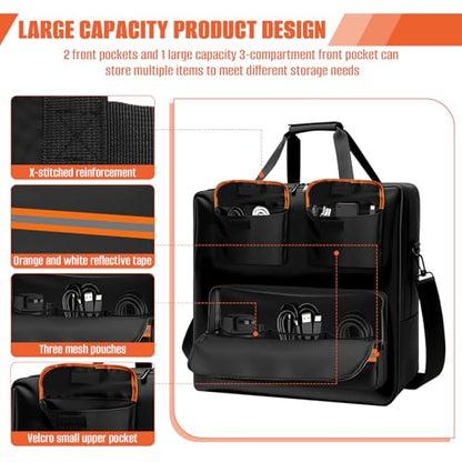 22"x4"x25" Solar Panel Travel Bag, 600D Waterproof Carrying Pocket Case, Solar Panel Storage Bag with Shoulder Strap Fit for Outdoor Camping Travel, Compatible with 100W /200W, with Shoulder Pads
