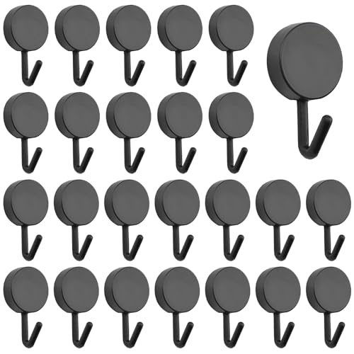 MOROBOR Self Adhesive Hooks, 60pcs Heavy Duty Plastic Hooks Wall Key Hook Holders Stocking Holder for Home Kitchen Bathroom Office Door (Black) - color: Black-60PCS