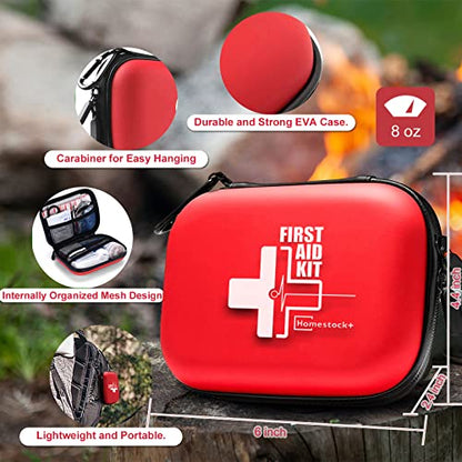 Portable Mini First Aid Kit Compact Medical Kits with Compartments, Waterproof Small EVA Case for Car, Home, Outdoors, Sports, Camping, Hiking and Office - size: Mini