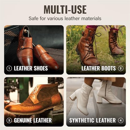 Stone and Clark Original Shoe Polish & Care Kit - Leather Shoe Shine Kit for Men & Women - style: Dark Brown