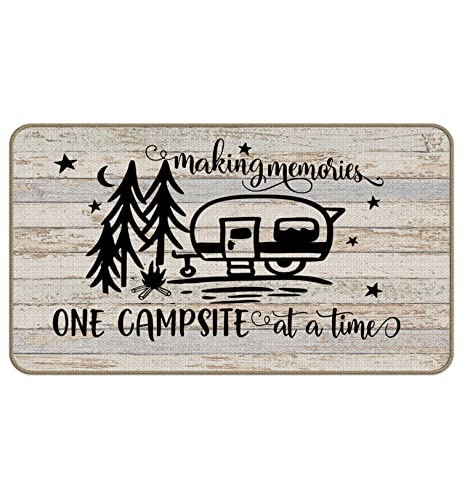 Camping Door Mat - 30''x17'' Camper Door Mat, RV Rugs for Inside, RV mat, Best Gifts for RV Owners, RV Decorations for Inside Camper - color: Memories