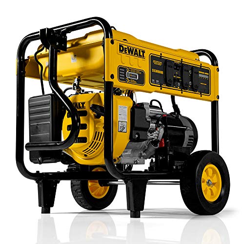 DeWalt 10,000 Starting Watt Portable Gas Generator, Electric Start with Battery, 420cc Engine, Smart Runtime Wattage Meters, CO Protect, Idle Control, Home Backup Emergency Jobsite Power, 49 State - style: 10,000 Starting Watts