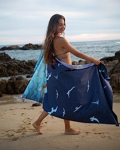 Quick Dry Towel Extra Large 78x35 Inch - Microfiber Beach Towel - Perfect for Beach, Travel, Swimming, Pool, Yoga, Hiking, Camping - Lightweight, Fast Drying, Compact for Adults (Koi Fish) - color: Koi Fish, style: Extra Large 78x35"