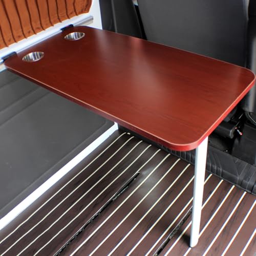 RV Folding Wall Table, Folding Camp Table with Reserve Sink Cup Detachable RV Table Folding Table for Small Space MPV Caravan Boat Yacht(Red) - color: Red