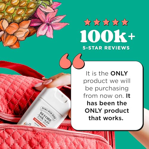Poo-Pourri Before-You-Go Pocket Toilet Spray, Travel Essentials, Tropical Hibiscus, 1 Fl Oz, Up to 50 Uses, On-The-Go Bathroom Odor Deodorizer with Essential Oils, TSA Approved Size, Hibiscus, Apricot - size: 1 Fl Oz (Pack of 1)