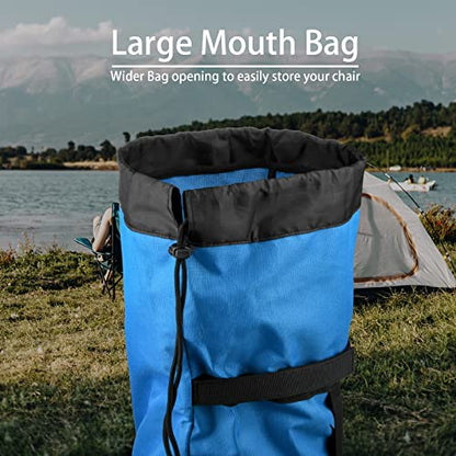 Xxerciz Camp Chair Replacement Bag, 48 inches Heavy Duty Large Storage Bag, Nylon Folding Chair Carry Bag with Shoulder Strap Foldable Blue for Outdoor Camping Travel (Chair is not Included) - color: Blue