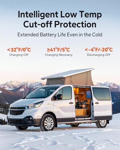 Litime 12V 320Ah Mini Self-Heating Lithium RV Battery, Max 15000 Deep Cycles LiFePO4 Battery, Bluetooth & 2 Heating Mode. - size: 320Ah Heated (Mini)