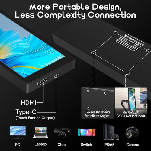 8.8 Inch Small Touchscreen Monitor, PC Temperature Display 1920x480, 60Hz HDMI PC Sensor Panel Display, IPS Mini Screen for Raspberry Pi, AIDA64 CPU RAM Data Temperature Monitor for ARGB Computer Case - size: 8.8