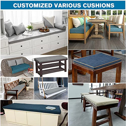 Customize Bench Cushion & Chair Pads - Loveseat Sofa Cushion Replacement for Indoor/Outdoor Use