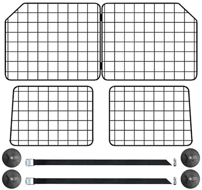 Dog Car Barrier for SUVs, Van, Vehicles, Adjustable Large Pet Barriers, Universal Fit Heavy-Duty Wire Mesh Dog Guard, Pet Divider Gate for Truck Cargo Area, Safety Car Divider, 63.4 Inches - size: 63.4 Inch
