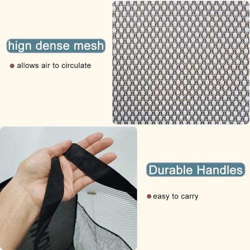 2Pack Collapsible Laundry Baskets Pop Up Laundry Hamper Mesh Storage Bins Clothes Hamper for Laundry, Blue - color: Sky Blue - 2Pack