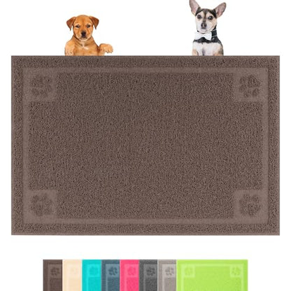 Darkyazi Pet Feeding Mat Large for Dogs and Cats,24"×16" Flexible and Easy to Clean Feeding Mat,Best for Non Slip Waterproof Feeding Mat. (Coffee) - color: Coffee