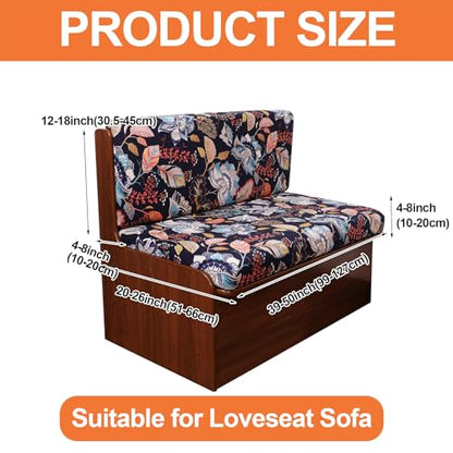 FUANGUI RV Dinette Cushion Covers - Stretch Camper Cushion Booth Seats Replacement - Washable Sofa Furniture Protector (B5, 2 Bench & 2 Backrest Covers) - color: B5