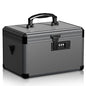 Medicine Lock Box with Code, Medication Lock Box with Removable Tray & Pocket Bag, Portable First Aid Box for Home&Travel, 12 * 7.7 * 7.9 Inch (Black) - size: Medium-12inch