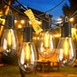 Outdoor String Lights 50FT, Commercial Grade Patio Lights with 16 (15+1) S14 Shatterproof Dimmable Bulbs for Bistros Backyard Porch Party, IP65 Waterproof 2700K Warm White (dimmers not included) - color: 50FT-16Bulb