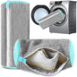 Shoe Washing Machine Bag for Cleaning, 2 360°Protect Sneaker Laundry Bag for Shoes Reusable Durable Fibers Adjustable Washer Bag with Zipper for Tennis Gym Sneakers Shoe Dryer (Grey)