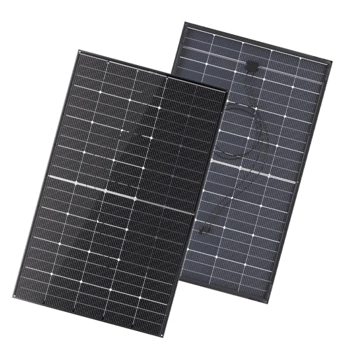 BougeRV Bifacial N-Type 300 Watts 16BB Mono Solar Panel, 25% High-Efficiency All Black 12V/24V 300W Solar Panel for RV Camping Off-Grid Home Boat Marine 1 Piece - size: 300W 61.3"L x 37.4"W x 1.4"H