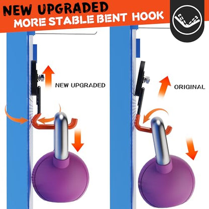 ULIBERMAGNET New Upgraded Heavy Duty Magnetic Garage Hooks,10 Pack Strong Large Magnet Hooks for Power Drill,Garden Tools,Hose,Pegboard,Garage, Workshop,Magnetic Storage Hook for Hanging(Orange) - style: V1 Pro 2.59" Strong Medium L Orange 10PC
