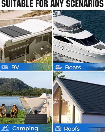 18BB N-Type 800 Watt Solar Panel, 12V 8PCS 100W Solar Panels, 25% High-Efficiency, Monocrystalline PV Modules, for RV, Marine, Boat, Shed Farm, Rooftop, Farm and Off-Grid System - style: 800W-100W 8PC