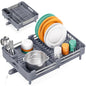 TOOLF Dish Drying Rack, Expandable Dish Rack for Kitchen Counter, Anti-Rust Dish Drainer, Sink Organization and Storage Essentials with Cutlery & Cup Holder, Gray - color: Gray