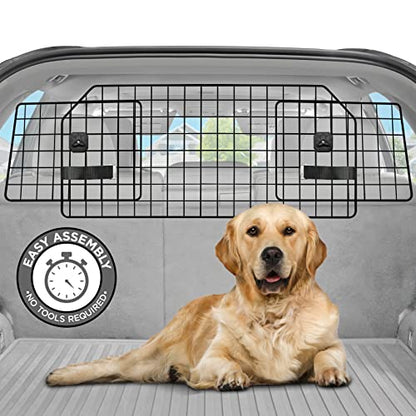 Pawple Dog Car Barrier for SUV's, Cars, Vehicles, & Trucks, Adjustable Large Pet Divider, Heavy-Duty Wire Mesh- Universal Fit - size: Standard Model