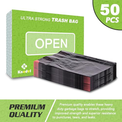K KNODEL Drawstring Trash Bags, Perfect for Car Trash Can with Lid, and for Car Trash Can with Zipper, Ultra Strong Garbage Bags, 3 Gallon, 50 Count - size: 1 Count (Pack of 50)