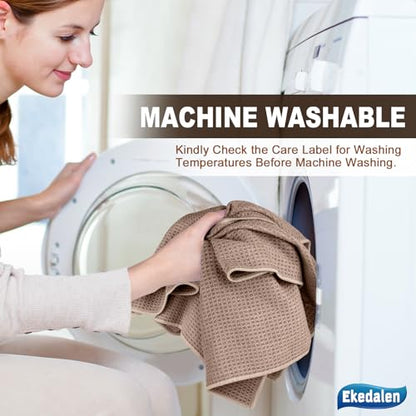 Microfiber Cleaning Cloth Waffle Weave for Dusting Absorbent Towel Quick Drying Dust Rags Household Kitchen, Lint Free Streak Free, 6 Pack,12 x 12 Inches, Khaki - color: Khaki, 12 X 12 Inch