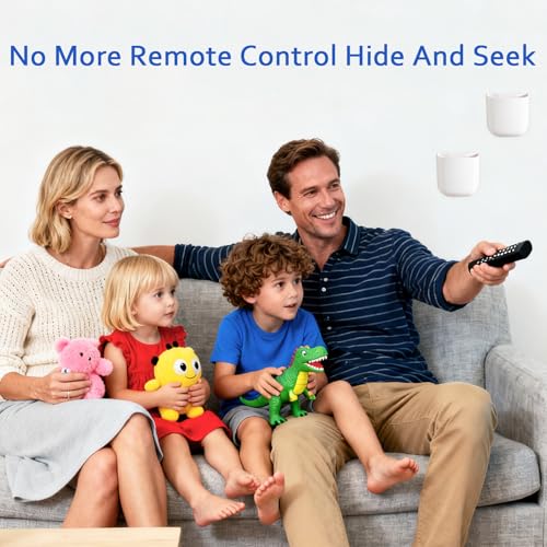 SUNFICON Remote Holder Wall Mount TV FAN Remote Control Holder Bedside Caddy Wall Organizer Phone Holder for Office Adhesive Media Player Controller Holder Box Tray Home Desk Nightstand 2 SMALL WHITE - color: 2SMALL WHITE