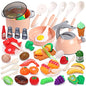 CUTE STONE Toy Kitchen Accessories Set, Play Food Sets for Kids Kitchen, Kids Cooking Sets with Play Pots and Pans, Utensils Cookware Toys, Toddler Kitchen Playset, Play Kitchen Toy for Girls Boys - style: Pink Cooking Set