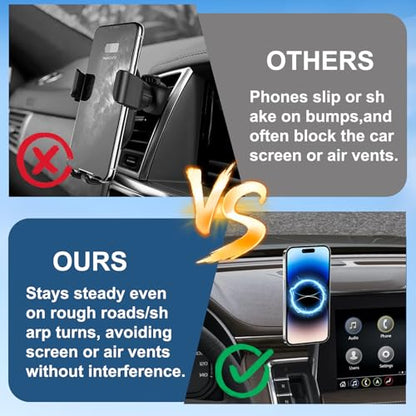 Car Phone Holder for 2021-2024 Chevy Suburban Tahoe/GMC Yukon Accessories 10.2-inch Screen Fixed Clip, Magnet Cell Phone Mount Compatible with MagSafe 360° Rotation Phone Automobile Cradles - size: 21-24 Chevy Suburban / GMC Yukon