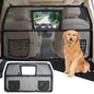 52" Dog Car Barrier for SUV, Wide Escape-Proof & Chew-Proof Dog Car Divider with Removable Visual Window & 2 Storage Pockets, Pet Net Gate for Behind Front Seats, Fits Sedans Cars Trucks