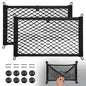 BUMBEE Mesh Cargo Net, Envelope Netting, Elastic Pocket Pouch Bungee Organizer for Car Seat Back RV Wall Trunk, Hooks & Screws Included(17.7'' x 9.8'') - size: 17.7'' x 9.8''
