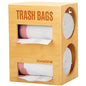 Libreshine Extra Large Bamboo 2-in-1 Trash Bag Dispenser & Roll Holder – Fits Costco Kirkland & Members Mark Jumbo Rolls, Wall/Under-Sink/Cabinet Mountable, Dual-Slot Storage for 2 Rolls - color: Natural, Large 2-slot
