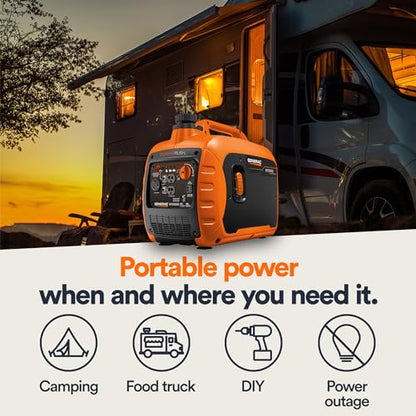 Generac 3,300-Watt Gas Powered Portable Inverter Generator - Lightweight and Compact - USB Ports for Device Charging - Produces Clean, Stable Power - Great for Home Backup, Camping, and RV Use - style: 3300-Watt Inverter - COsense - 49 ST