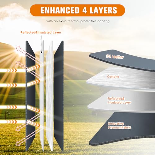 Hook&Loop RV Window Shade Cover 16x25 Inches - Foldable Blackout for Door, Windshield & Side Windows UV Protection, Privacy & Heat Blocking No Tool Installation, Essential Camper Accessories - size: Hook&Loop
