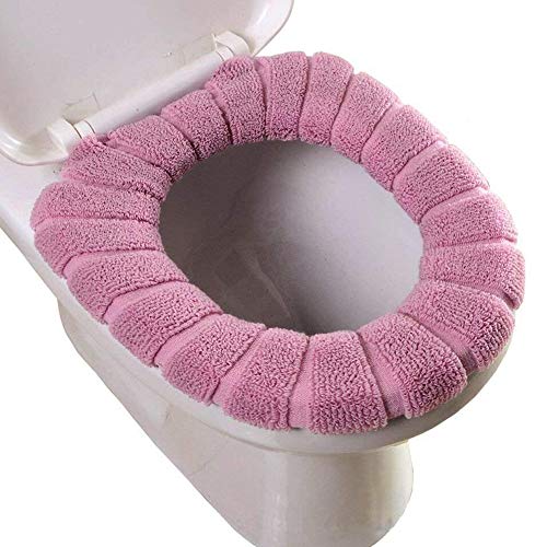 Toilet Seat Covers for Bathroom - 3PCS Soft Thicker Warmer Padded Cloth Covers, Washable Stretchable Bathroom Toilet Seat Cover Lid Warmers, Toilet Cover Warm Seat Pads (Blue Gray Green) - color: Blue Gray Green