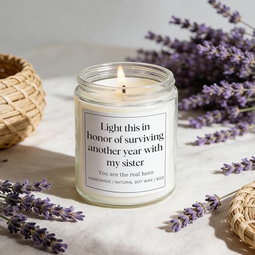 Brother in Law Gifts from Sister, Funny Birthday Fathers Day Christmas Gift for Brother-in-Law, Practical Present Ideas for Men & Him - Lavender Scented Candle - style: Brother in Law