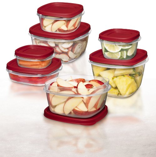 Rubbermaid Easy Find Lid 7-Cup Food Storage Container, Red - style: 7.0C/1.6L 6CS
