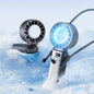 Portable Handheld Turbo Fan with Ice Cooling Plate, 100 Speeds, 5000mAh 19H Runtime, 120° Foldable Rechargeable Mini Personal Fan, 3-in-1 Handheld Desk Neck Fan for Hiking, Camping, Travel, Outdoor - size: 5000mAh Cooling Fan