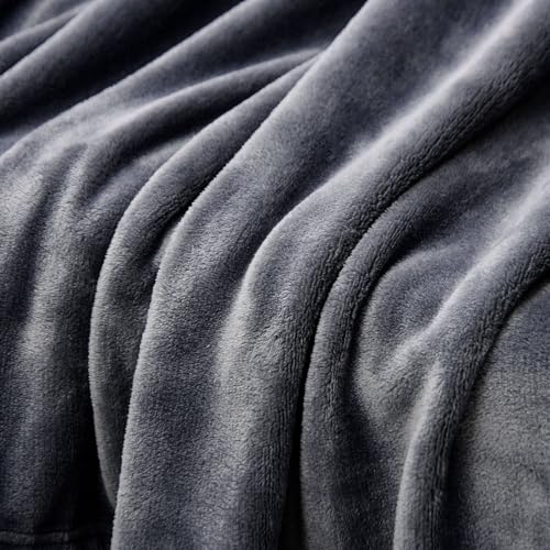 YISURE Waterproof Reversible Blanket for Bed King Size, 90"x80", Stain Proof Leakproof Bed Cover, Washable, Reusable, Protects Beds & Furniture from Spills, Stains & Splashes (Grey/Violet) - color: Grey/Violet, size: 90x80 in