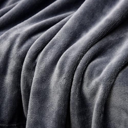 YISURE Waterproof Reversible Blanket for Bed King Size, 90"x80", Stain Proof Leakproof Bed Cover, Washable, Reusable, Protects Beds & Furniture from Spills, Stains & Splashes (Grey/Violet) - color: Grey/Violet, size: 90x80 in