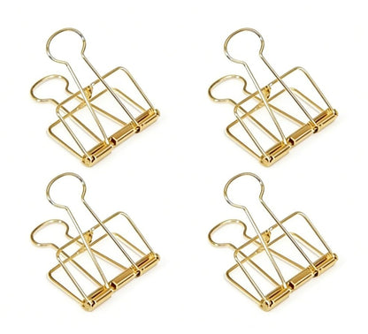 4Pcs Gold Hollow Out Long Tail Wire Binder Clips Paper Binder Clip Large Binder and Paper Clips Small in Size and Light in Weight,Clips, Clamps,Office Products Tape, Adhesives and Fasteners 51mm