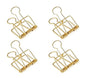 4Pcs Gold Hollow Out Long Tail Wire Binder Clips Paper Binder Clip Large Binder and Paper Clips Small in Size and Light in Weight,Clips, Clamps,Office Products Tape, Adhesives and Fasteners 51mm