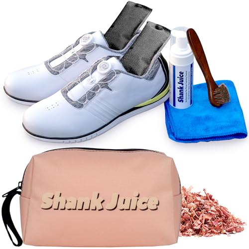 Clean Kit for Golf Shoes and Accessories - 6-item Kit: No Rinse Foaming Cleaner, Brush, Cloth, Cedar Inserts - color: Augusta Blossom