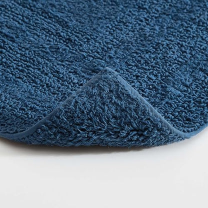 Eddie Bauer - Bathroom Rug, 100% Soft Plush Tufted Cotton Bath Rug, Highly Absorbent, Quick-Dry, and Skid-Resistant Backing (Logan Indigo Blue, 2 Piece) - color: Indigo Blue, style: 2 Piece
