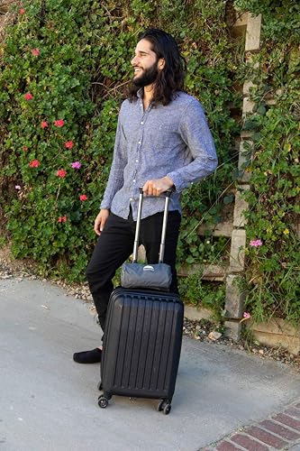BlueHills Ultra Compact Travel Blanket Pillow in Portable Bag Case Soft 70 X 56 with Strap Backpack Clip Premium Cozy Soft Compact Pack Large Blanket for Airplane Flight Layover Grey - Gray C002 - color: C002-gray