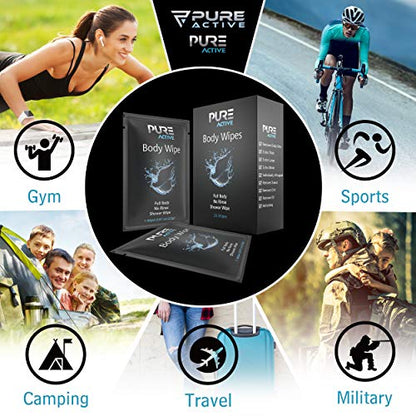Shower Body Wipes, 60 Individually Wrapped Personal Hygiene Body Wipes for Women and Men, Keep Clean After Gym Travel Camping Outdoors Sports - style: 60 Wipes