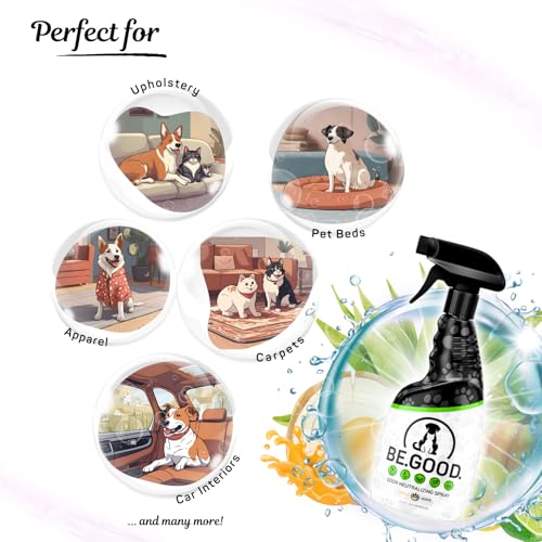 Pet Odor Eliminator Spray for Home – Fresh Citrus Agave Scent – Helps Neutralize Dog & Cat Urine Smells – Safe for Carpets, Furniture & Pet Beds – 16oz