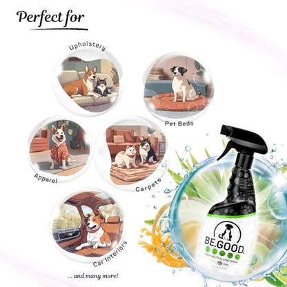 Pet Odor Eliminator Spray for Home – Fresh Citrus Agave Scent – Helps Neutralize Dog & Cat Urine Smells – Safe for Carpets, Furniture & Pet Beds – 16oz
