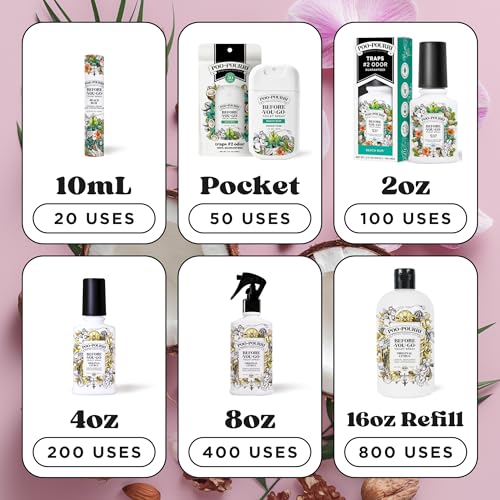 Poo-Pourri Before-You-Go Pocket Toilet Spray, Travel Essentials, Beach Bum, 1 Fl Oz, Up to 50 Uses, On-The-Go Bathroom Odor Deodorizer with Essential Oils, TSA Approved Size, Coconut Orchid Scent - size: 1 Fl Oz (Pack of 1)
